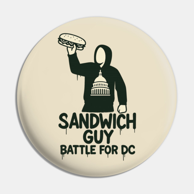 Sandwich Thrower – Mascot Crest Parody Pin by ArtistTee ⭐⭐⭐⭐⭐