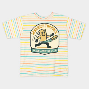 Sandwich Thrower - Retro Protest Poster Parody Kids T-Shirt