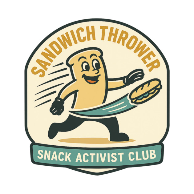 Sandwich Thrower - Retro Protest Poster Parody by ArtistTee ⭐⭐⭐⭐⭐