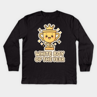 White-Boy-of-the-Year Kids Long Sleeve T-Shirt