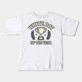 White Boy of the Year – Bold Meme Kids T-Shirt