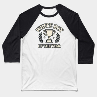 White Boy of the Year – Bold Meme Baseball T-Shirt