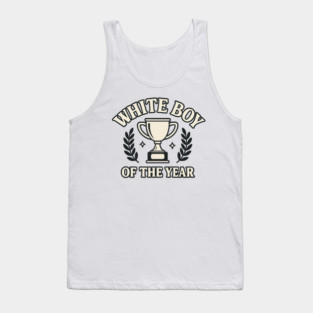 White Boy of the Year – Bold Meme Tank Top