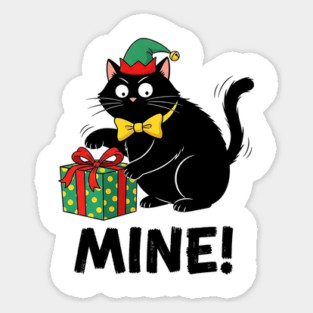 Funny Possessive Cat Christmas Gift MINE! Magnet
