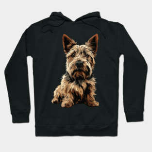 Blue and Tan Australian Terrier Dog Illustration Hoodie