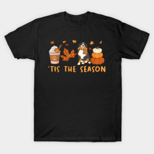 Tis the season, bernese mountain dog, fall pumpkin coffee T-Shirt