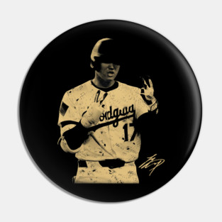 Vintage Shohei Ohtani Dodgers Baseball, LA-baseball, Los Angeles DG Pin