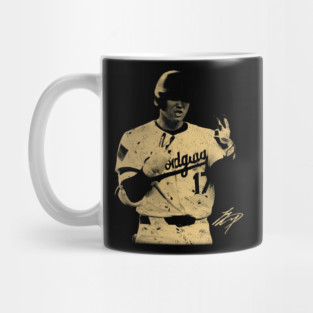 Vintage Shohei Ohtani Dodgers Baseball, LA-baseball, Los Angeles DG Mug