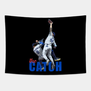 The Catch Los Angeles Champs Baseball Andy Pages- kike hernandez Dodgers Tapestry