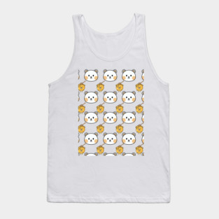 Cute Bear and Honey Pattern Tank Top