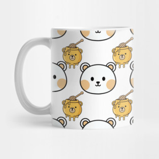 Cute Bear and Honey Pattern Mug