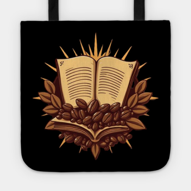 Antique Pages and Coffee Beans Tote by SR8891