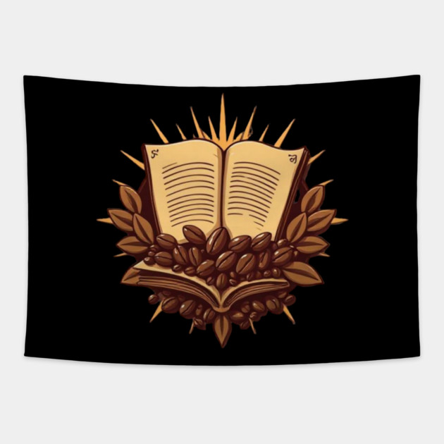 Antique Pages and Coffee Beans Tapestry by SR8891