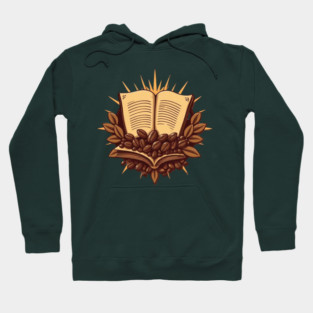 Antique Pages and Coffee Beans Hoodie