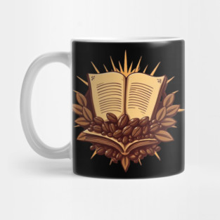 Antique Pages and Coffee Beans Mug