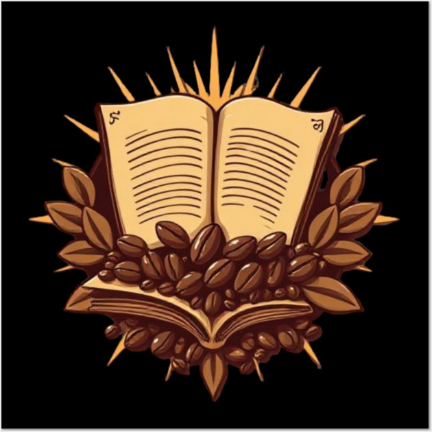 Antique Pages and Coffee Beans Wall Art by SR8891