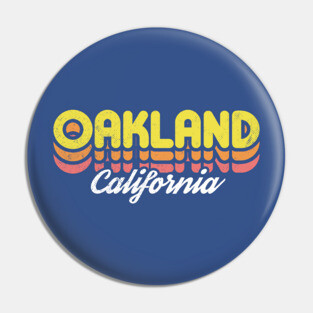 Retro Oakland California Pin