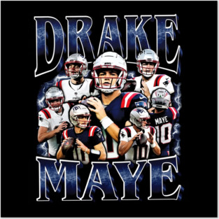 Drake Maye Style Bootleg Posters and Art