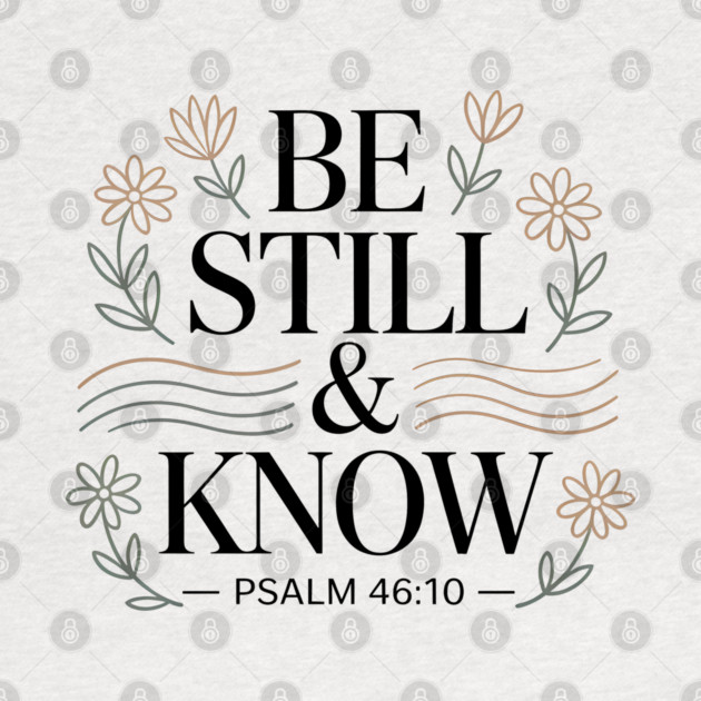 Psalm 46:10 Be Still And Know by Emmanuel's Store 4