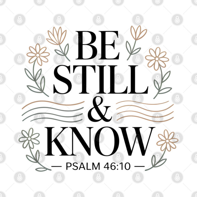 Psalm 46:10 Be Still And Know by Emmanuel's Store 4