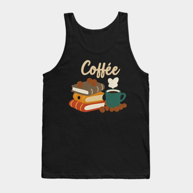 Retro Reading Café Mood Tank Top by SR8891