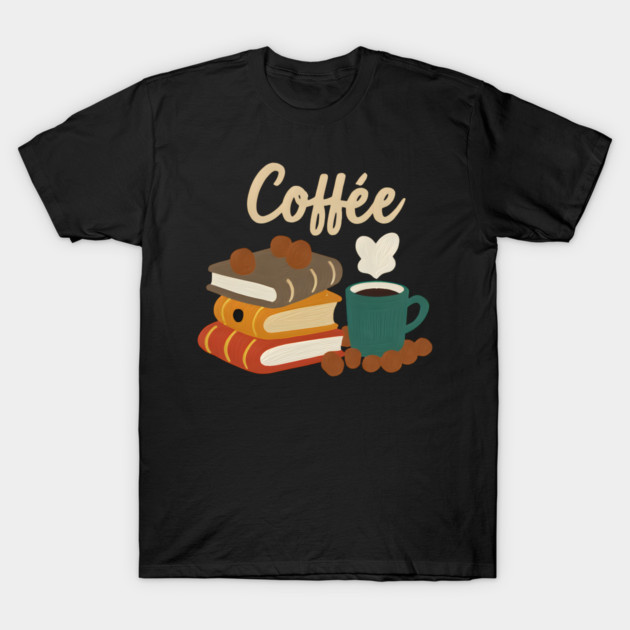 Retro Reading Café Mood T-Shirt by SR8891