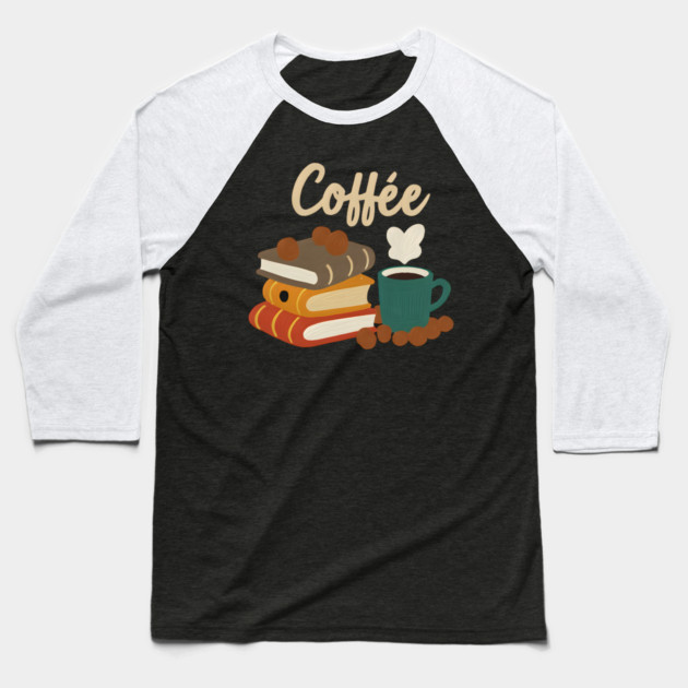 Retro Reading Café Mood Baseball T-Shirt by SR8891