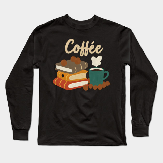Retro Reading Café Mood Long Sleeve T-Shirt by SR8891