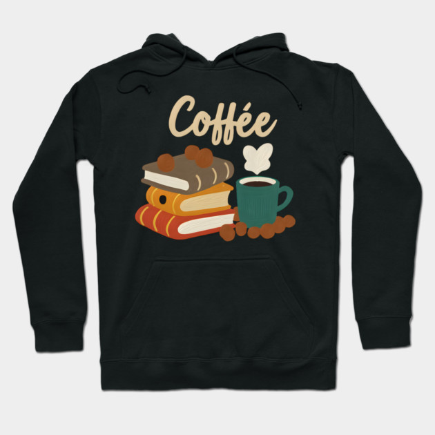 Retro Reading Café Mood Hoodie by SR8891