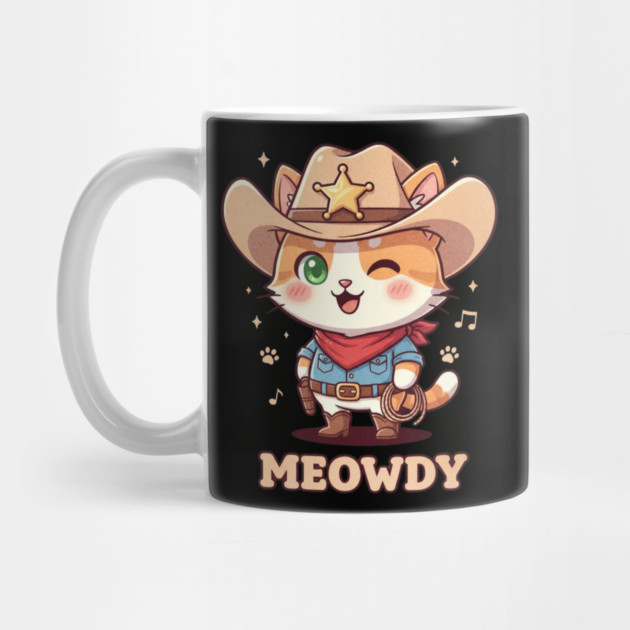 Meowdy Cat Cowboy Western Humor by shirtlux
