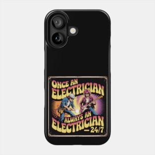 "Electrician 24/7 Psychedelic Vintage Rock Poster Phone Case