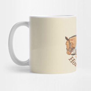 Horse Girl, Riding Bareback Horse Lover Illustration Mug