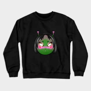 Alien Girl Head Crewneck Sweatshirt
