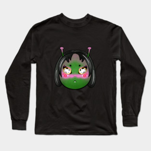 Alien Girl Head Long Sleeve T-Shirt