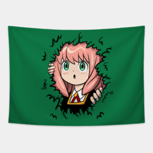 Anya Hiding Anime Fanart Tapestry