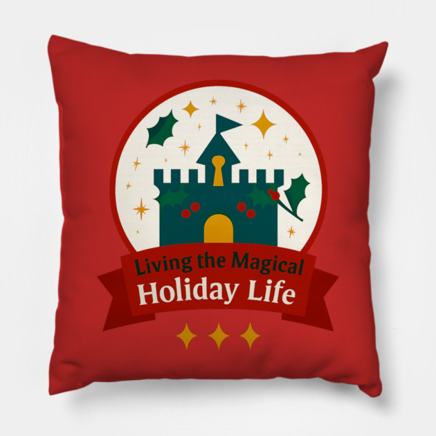 Living the Magical Holiday Life Snowglobe Pillow by Disney For Seniors