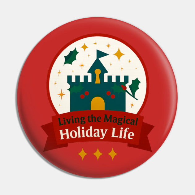 Living the Magical Holiday Life Snowglobe Pin by Disney For Seniors
