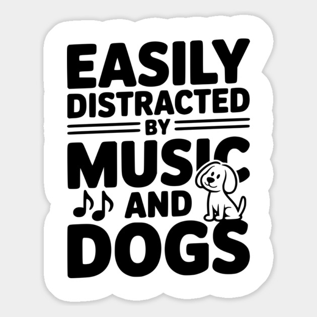 Easily Distracted by Music and Dogs Magnet by Frank Ring