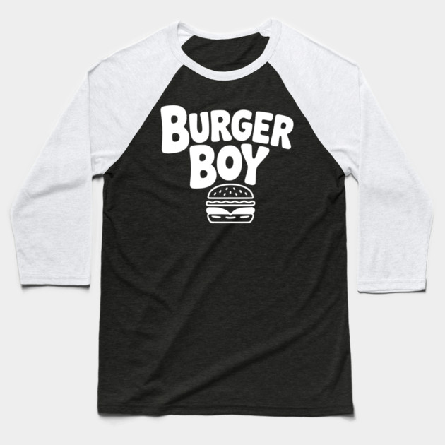 Burger Boy Baseball T-Shirt by Frank Ring