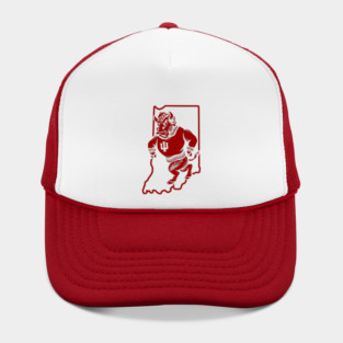 Indiana Bison Mascot Crimson Hat