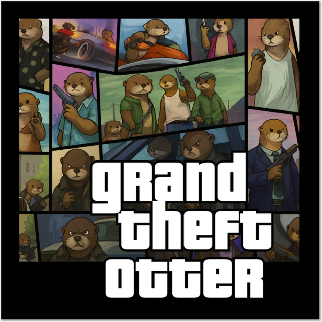 GT Otter Wall Art by Low Life Shirts