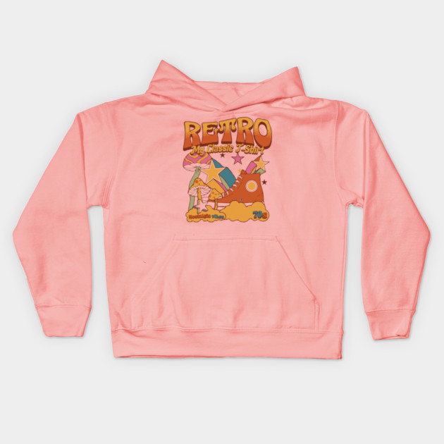 Classic, Retro, Nostalgia Vibes, 70s Kids Hoodie by Megadorim