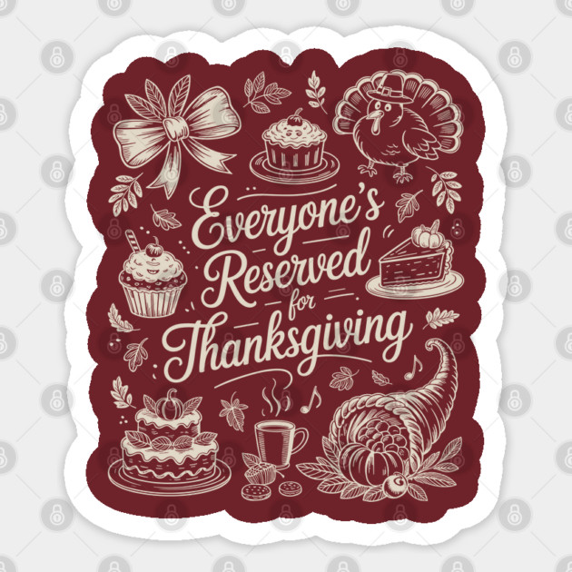 Vintage Chalkboard Thanksgiving Sticker by JessArty