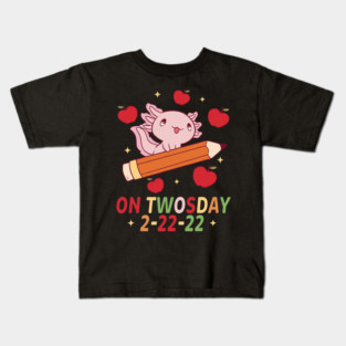 On Twosday 22222 Walking Fish Salamander Kids T-Shirt