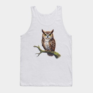 A wise-looking owl Tank Top