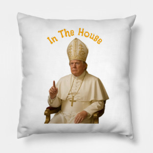 Trump as Pope Novelty Image from Truth Social Pillow