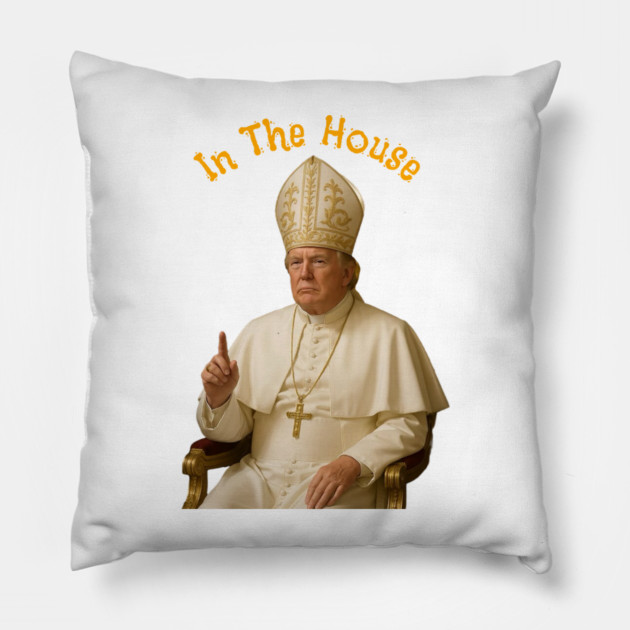 Trump as Pope Novelty Image from Truth Social Pillow by Art2Wear