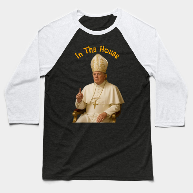 Trump as Pope Novelty Image from Truth Social Baseball T-Shirt by Art2Wear
