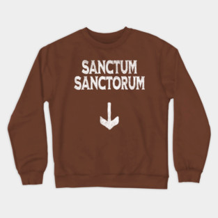 Funny Sanctum Sanctorum design with a down arrow Crewneck Sweatshirt