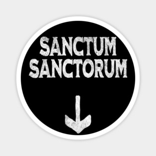Funny Sanctum Sanctorum design with a down arrow Magnet